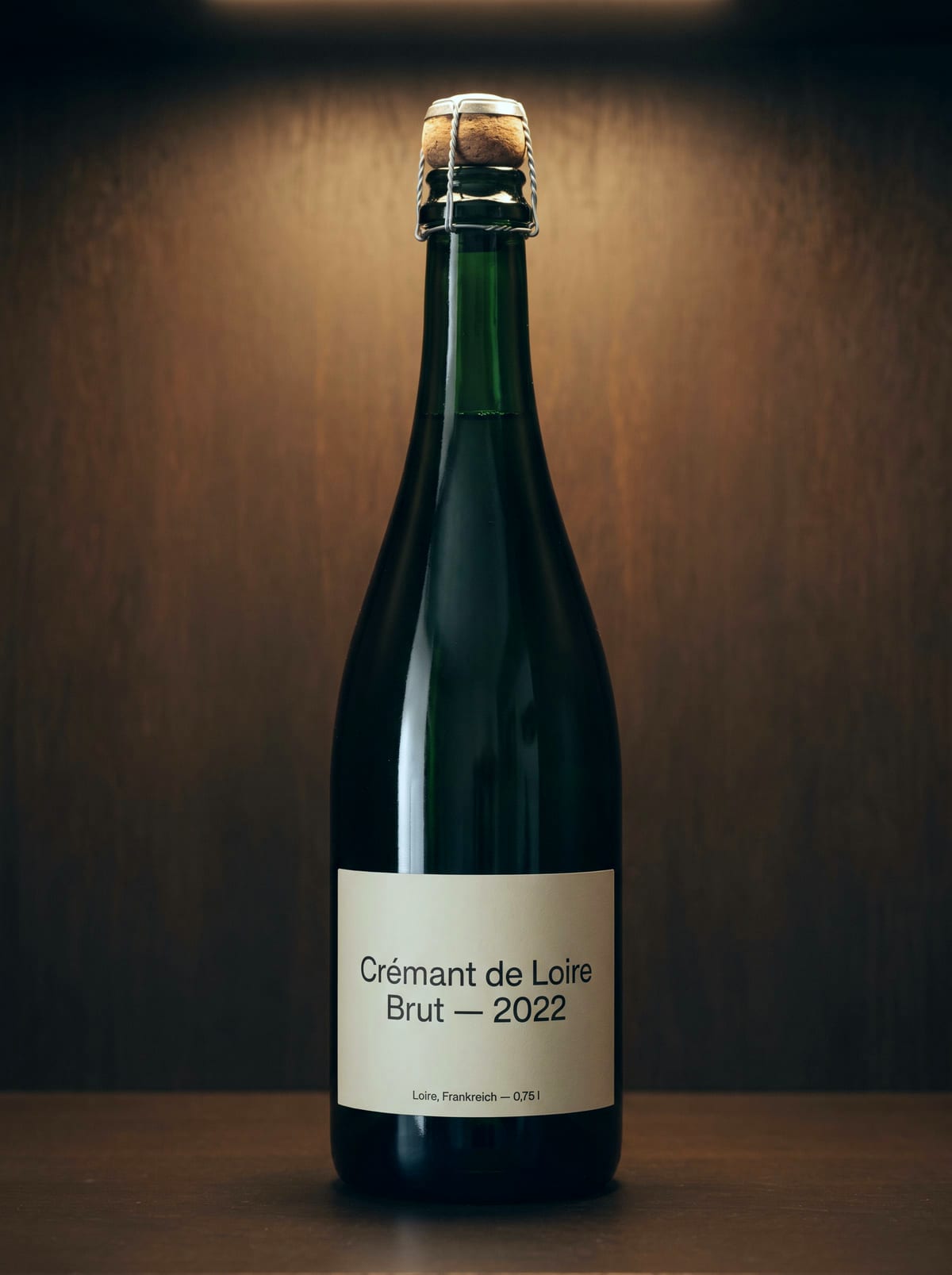 Flasche Crémant de Loire Brut, Jahrgang 2022