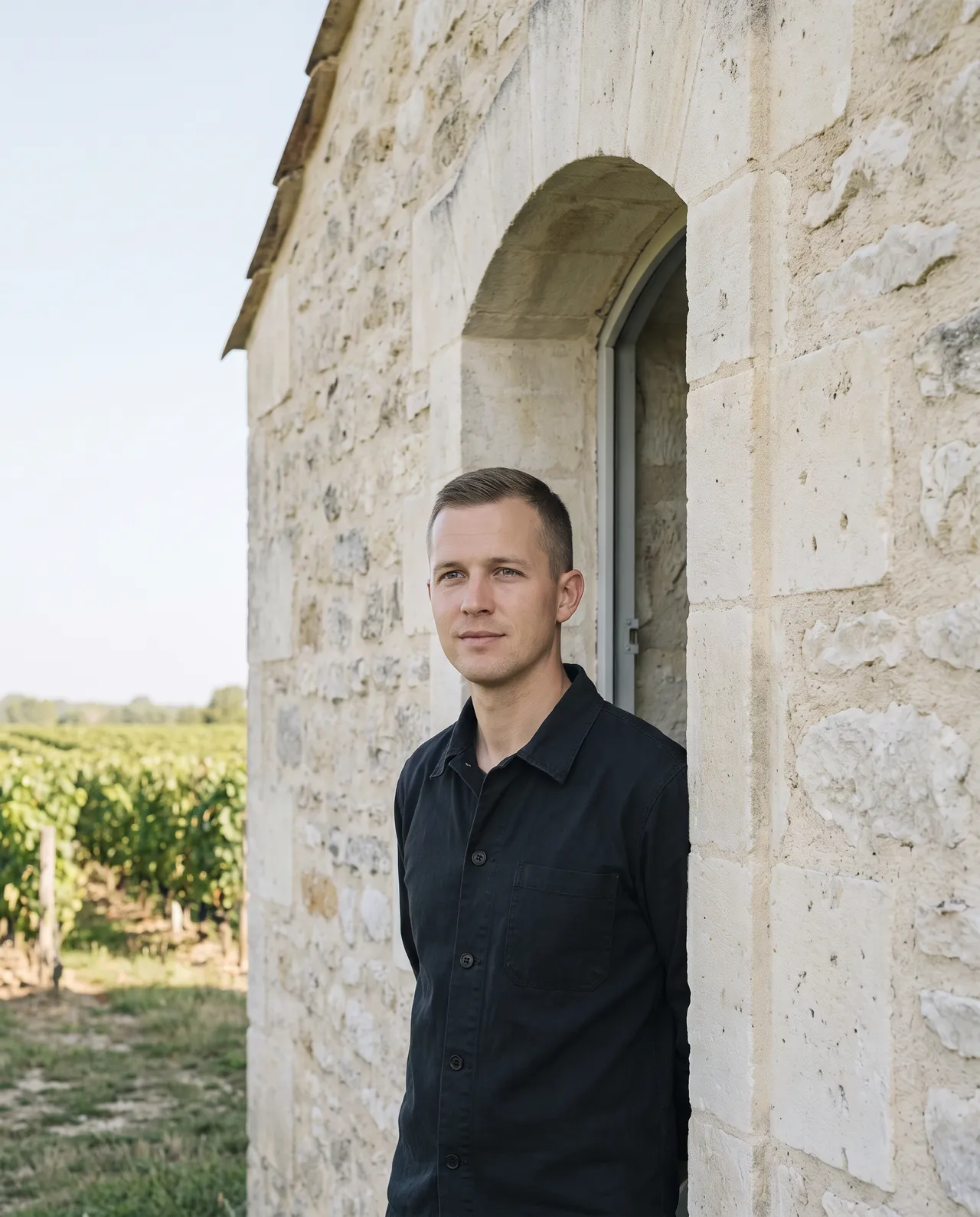 Moritz Dehmer in der Tür des Kellers