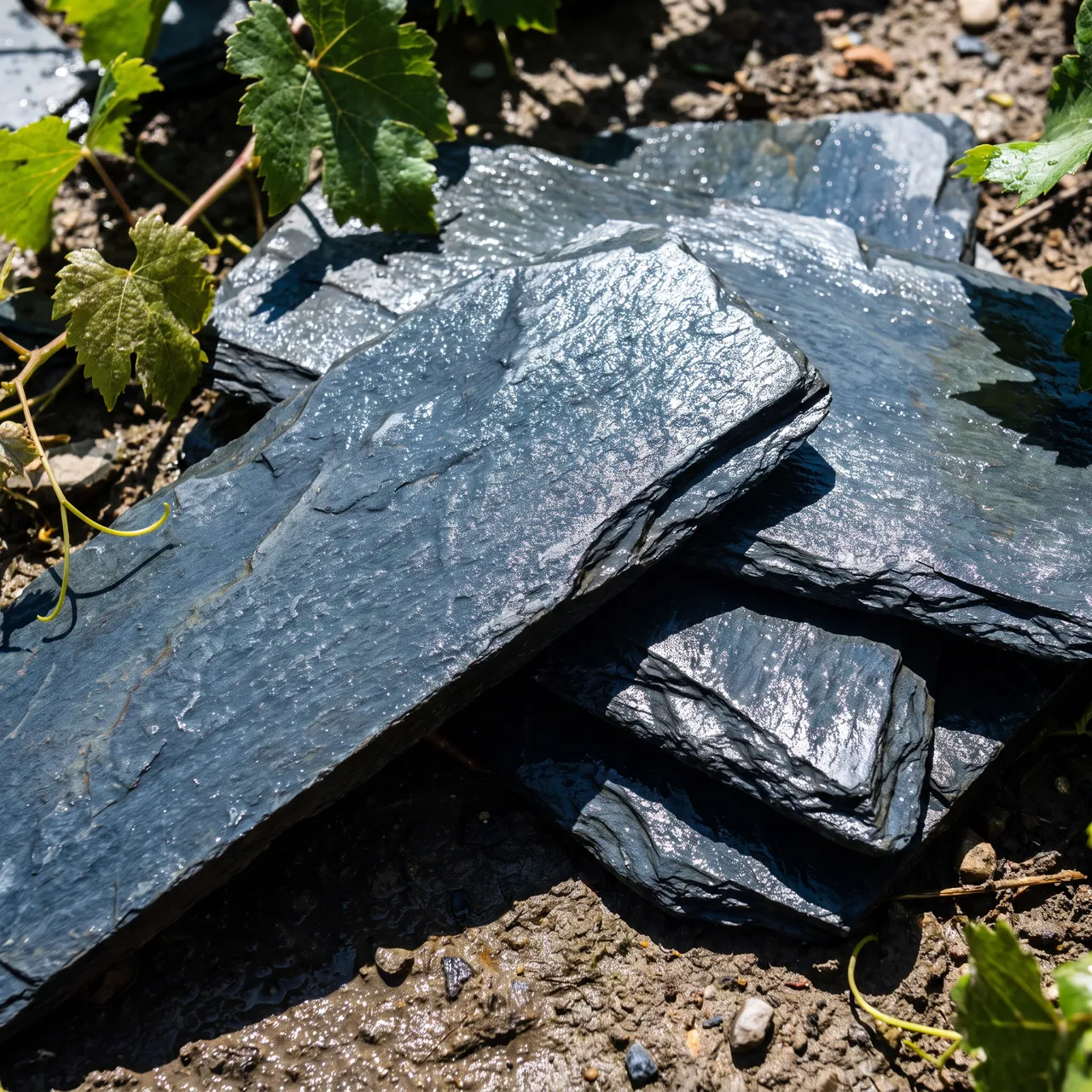 Blauschiefer aus der Nähe